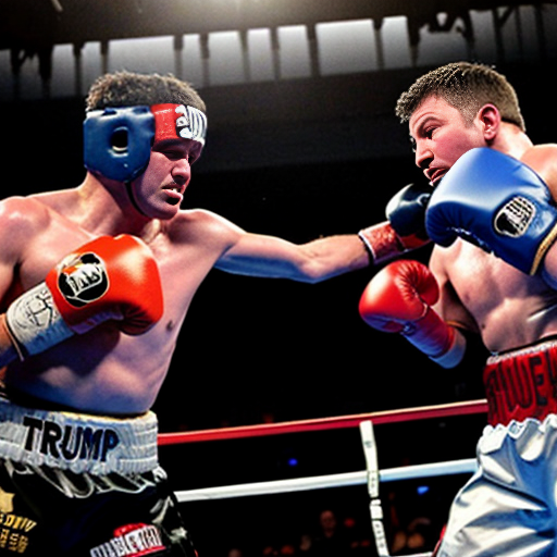 Trump knocking out Jimmy Kimmel in a boxing match
