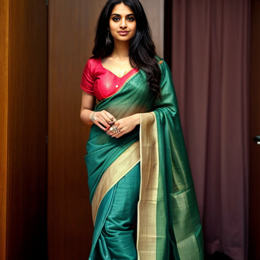 A sexy woman wearing a sari
