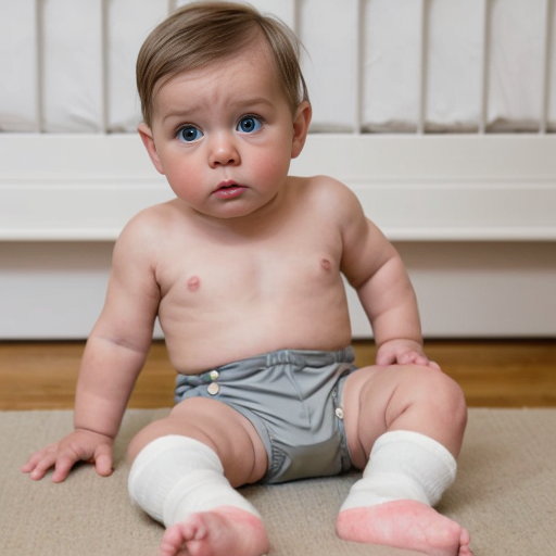 Trump mit voller Windel und verwirrtem Blick 