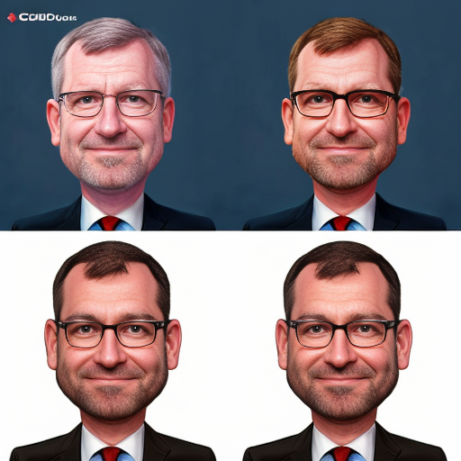 Erstelle mir eine fiktive Karrikatur vom aktuellen Politiker Gordon Schnieder der CDU und stelle die 3 wichtigsten Themenschwerpunkte seiner Partei dar