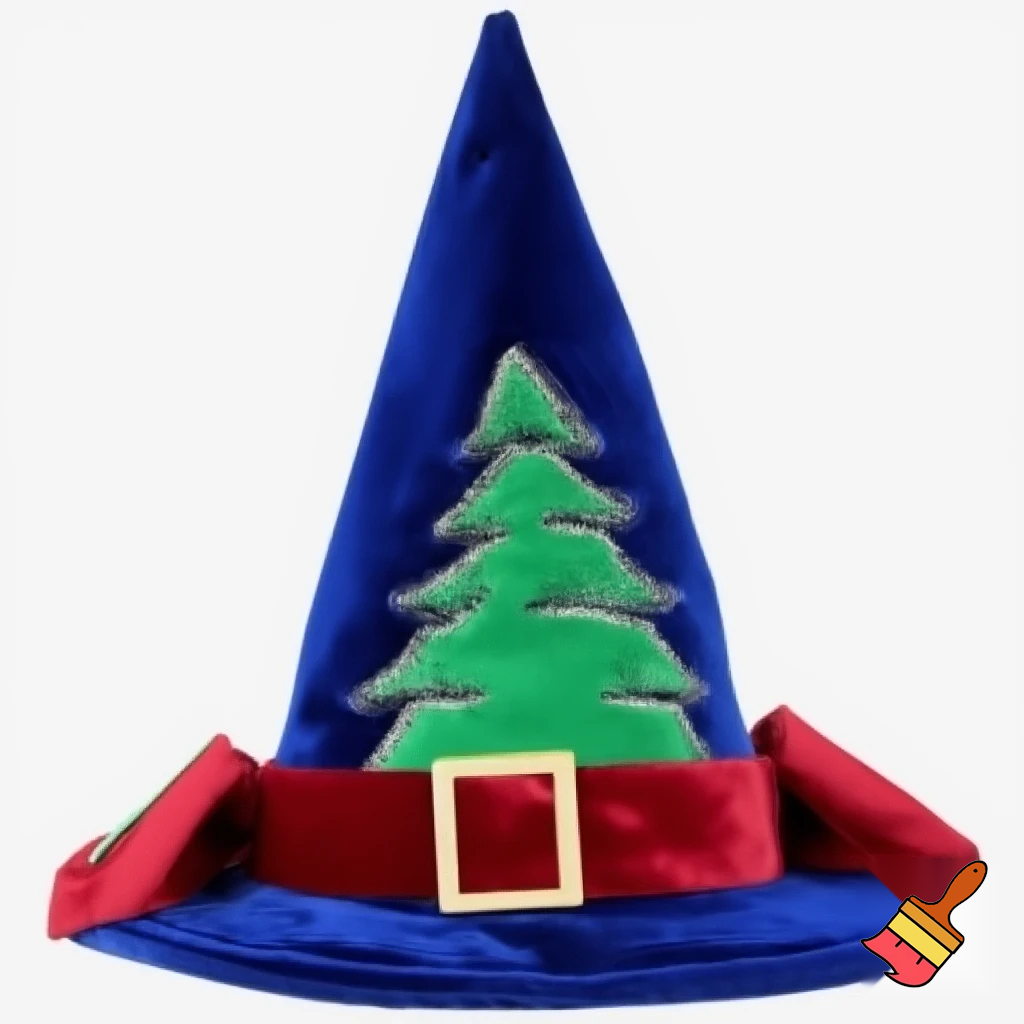 Christmas wizard hat read velvet