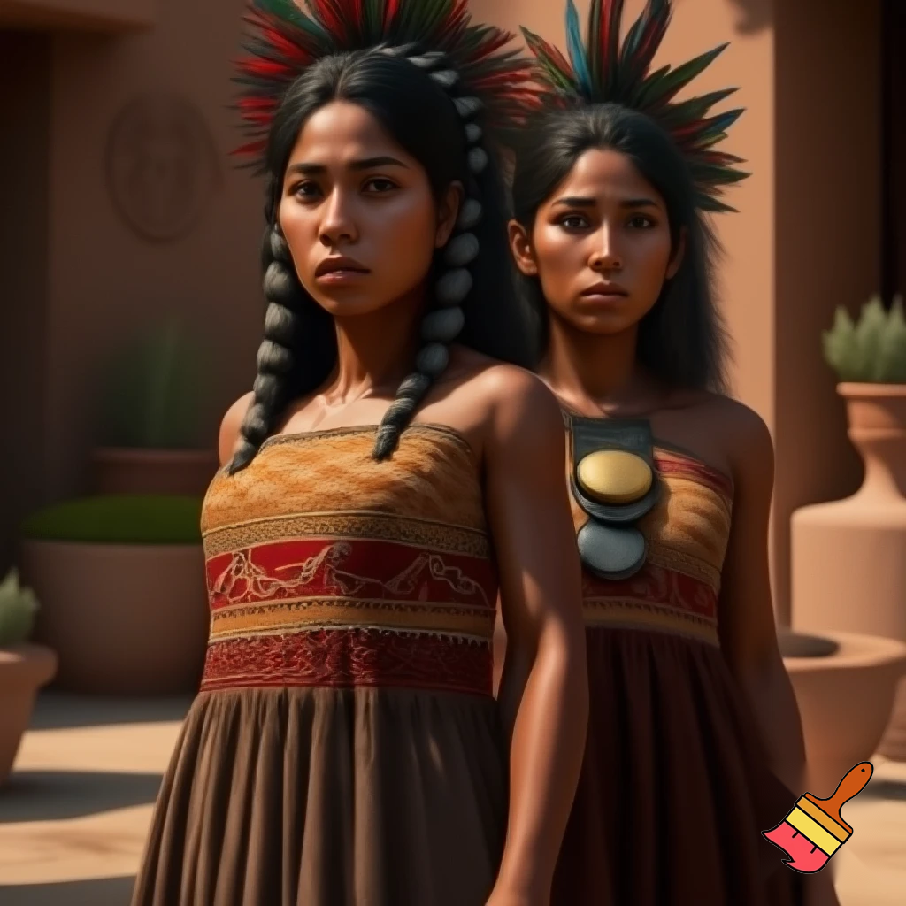 Buetiful ancient Aztec women