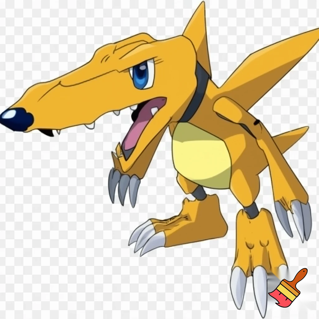 agumon slender digimon cubby limbs squritle fusion fusion