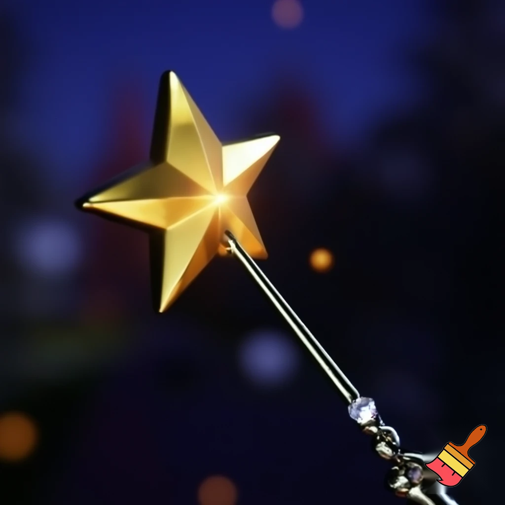 A star Christmas star want magic wand💫