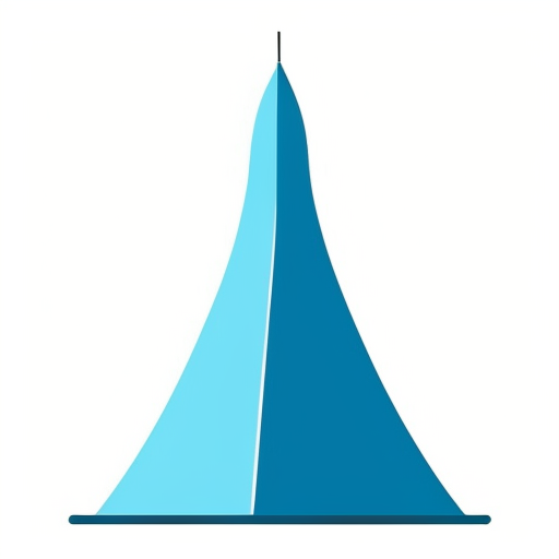 Neon animated blue skyscraper 