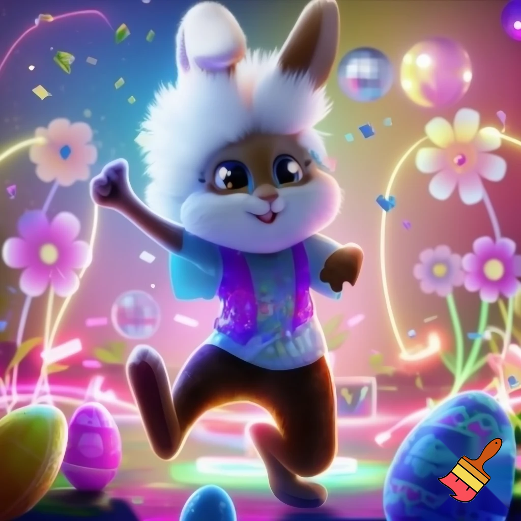 Easter bunny club with Easter bunny ears headband