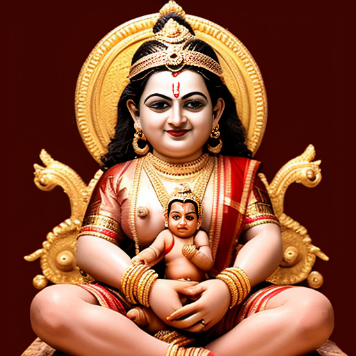 baby krishna in yashoda's lap