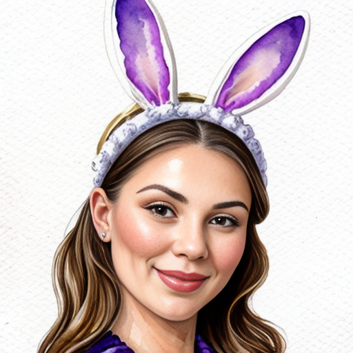  Purple and white Easter bunny headband top hat headband with gold