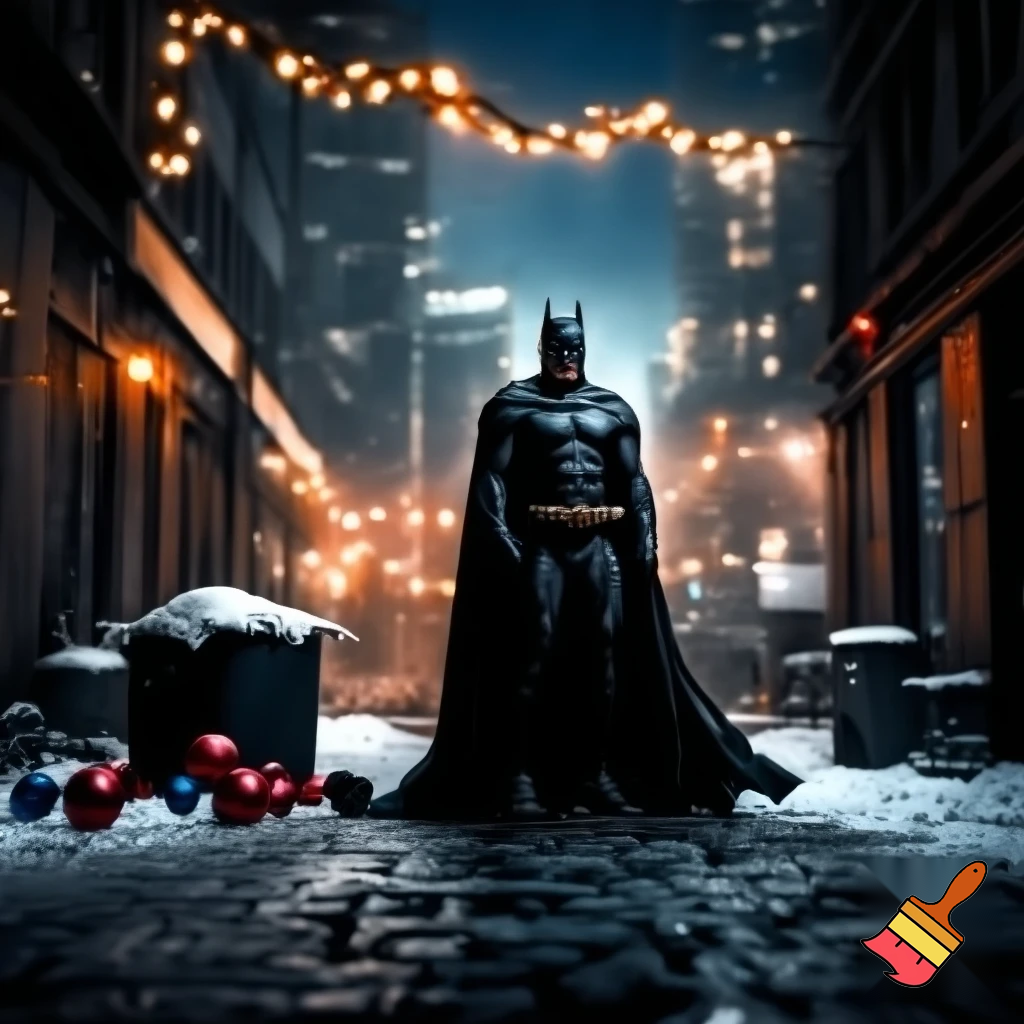 Foto con Batman a Natale 