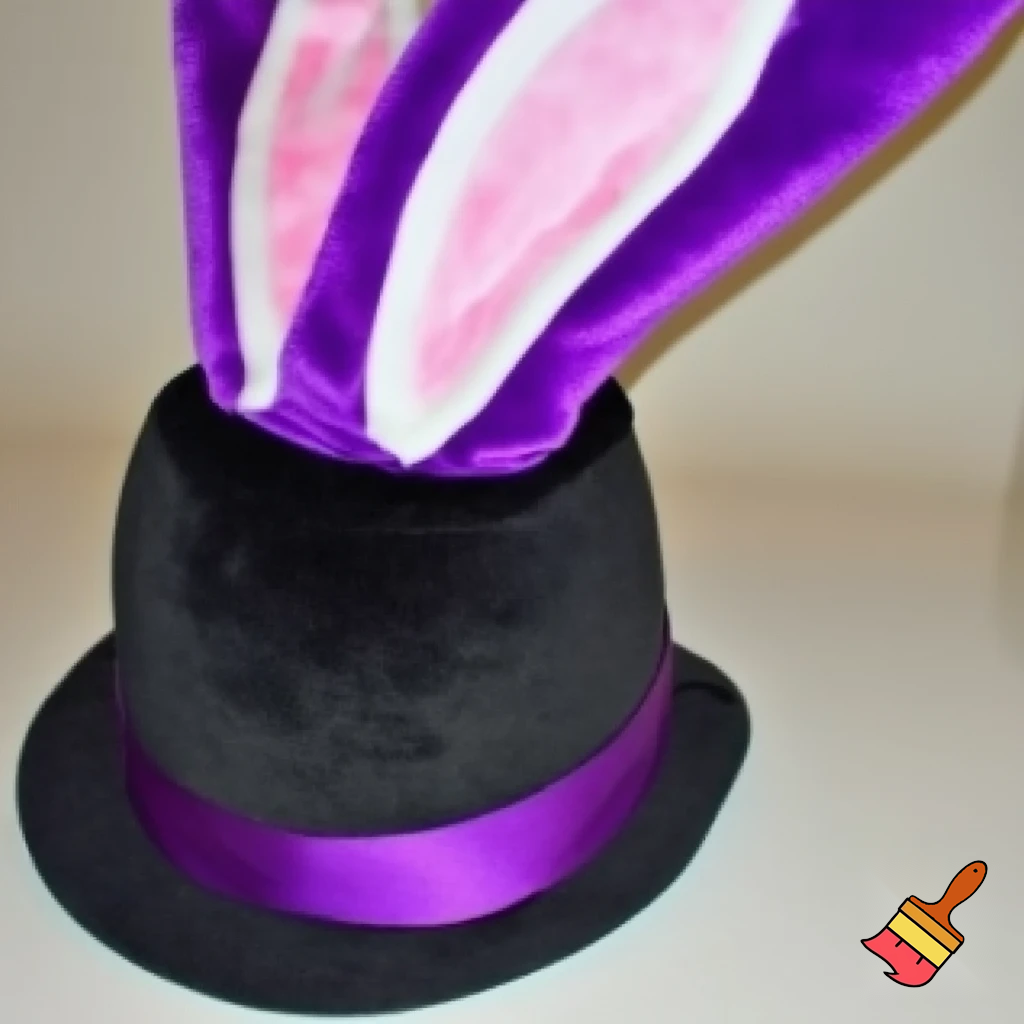 Easter bunny headband, top hat, Easter hat headband, top hat, purple and white, purple and white velvet top hat