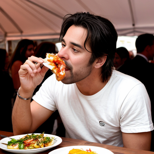 a famous person eating