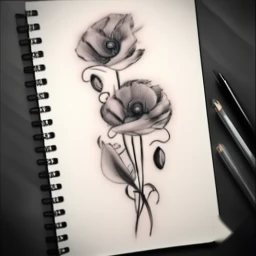 august birth flower tattoo