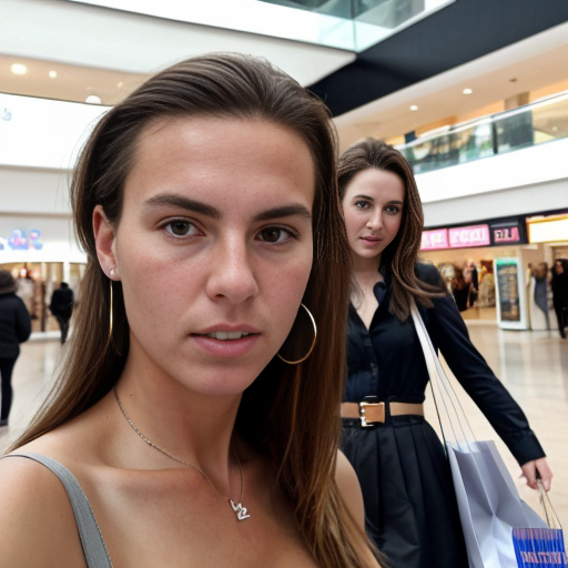 Goretzka and Vanessa at the shopping mall 
