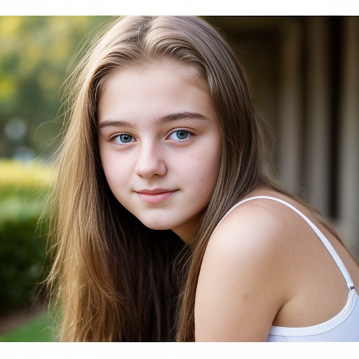 Make a picture of a 18 year old, rich girl