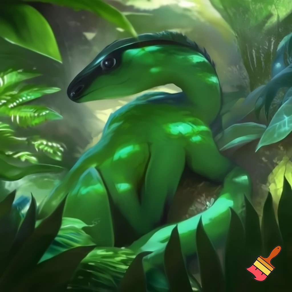 make a which is in green color in jungel
