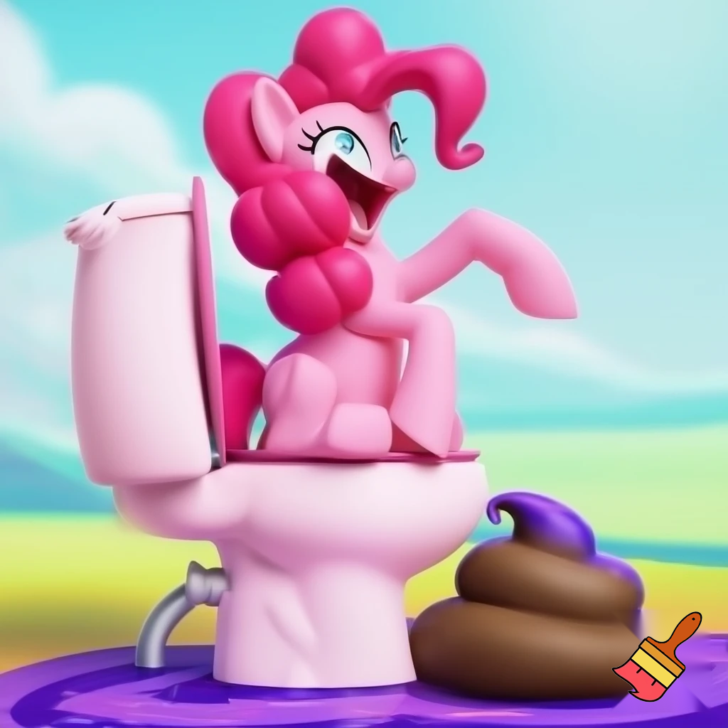  Pinkie pie toilet on poop 