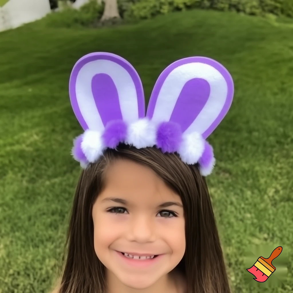 Easter top hat headband, yeah purple and white