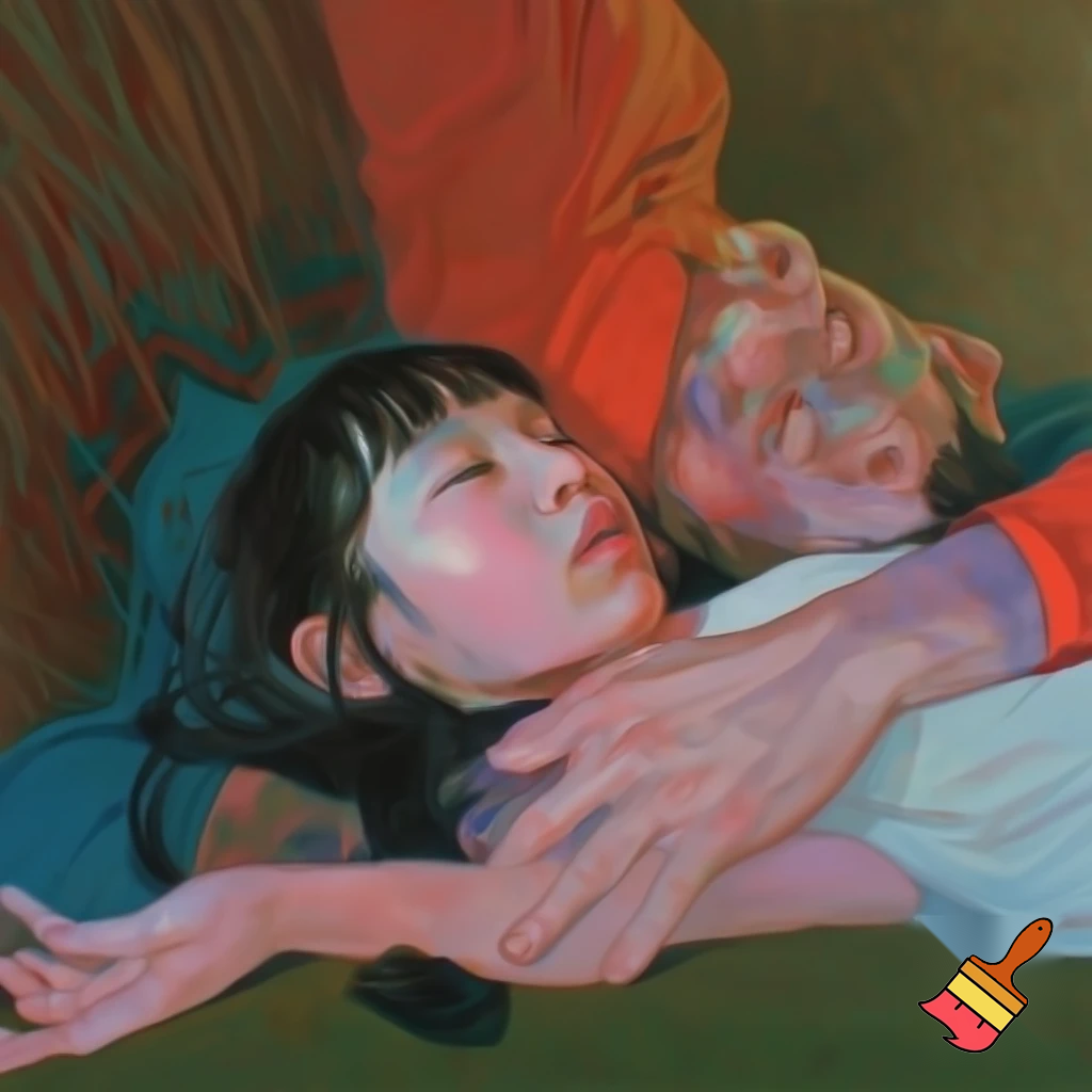 A girl and a man doing sex