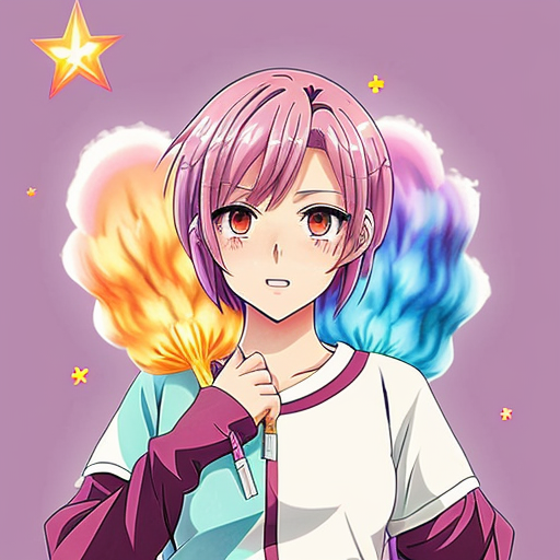 make a cartoon character that is a cotton candy