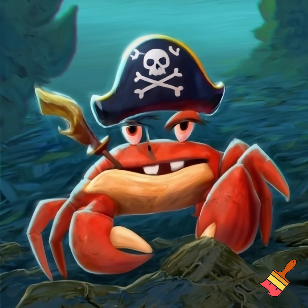 an italian brainrot pirate that is a crab
