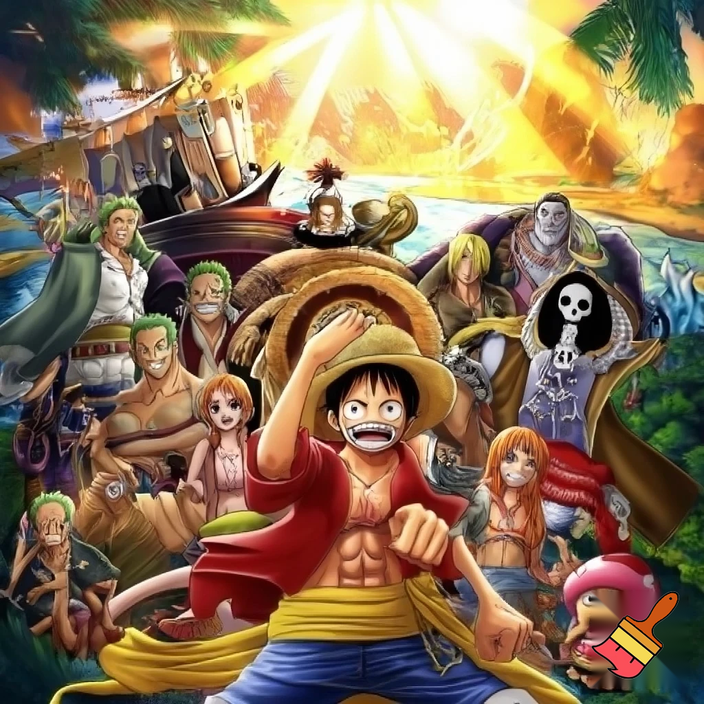 The straw hat pirate crew (from one piece)