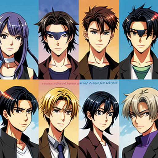  individual head shots of  the different main characters from the book the outsiders.
