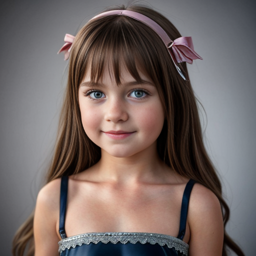 swedish brunette little girl  at party dress, very beautiful, on the party