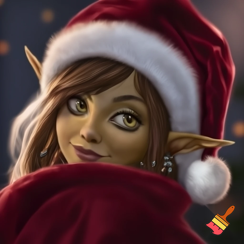 Elf Santa Claus hat velvet