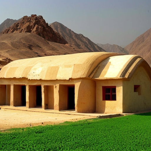 A house in the Indus valley add more vegitation
