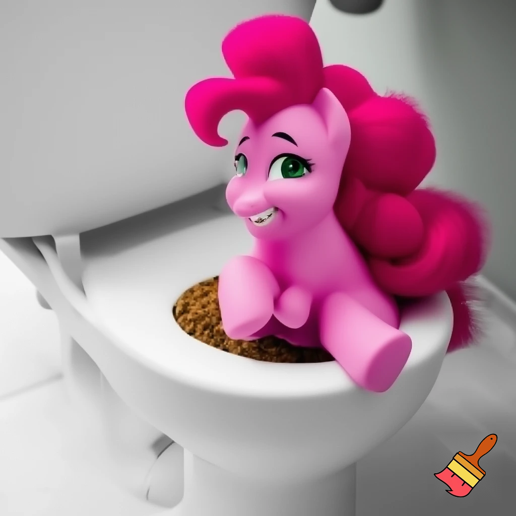  Pinkie pie toilet on poop 