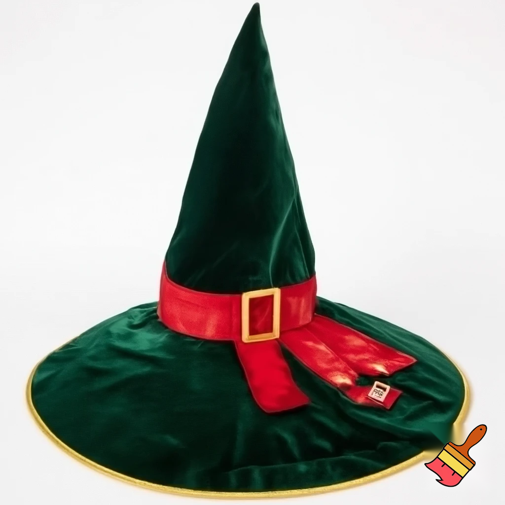 Christmas wizard hat read velvet