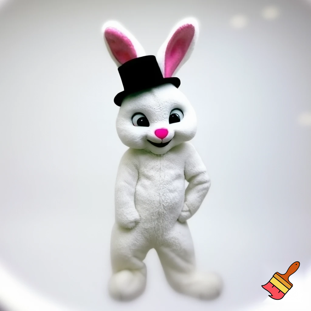 Easter bunny mascot top hat costumes🏰🚪