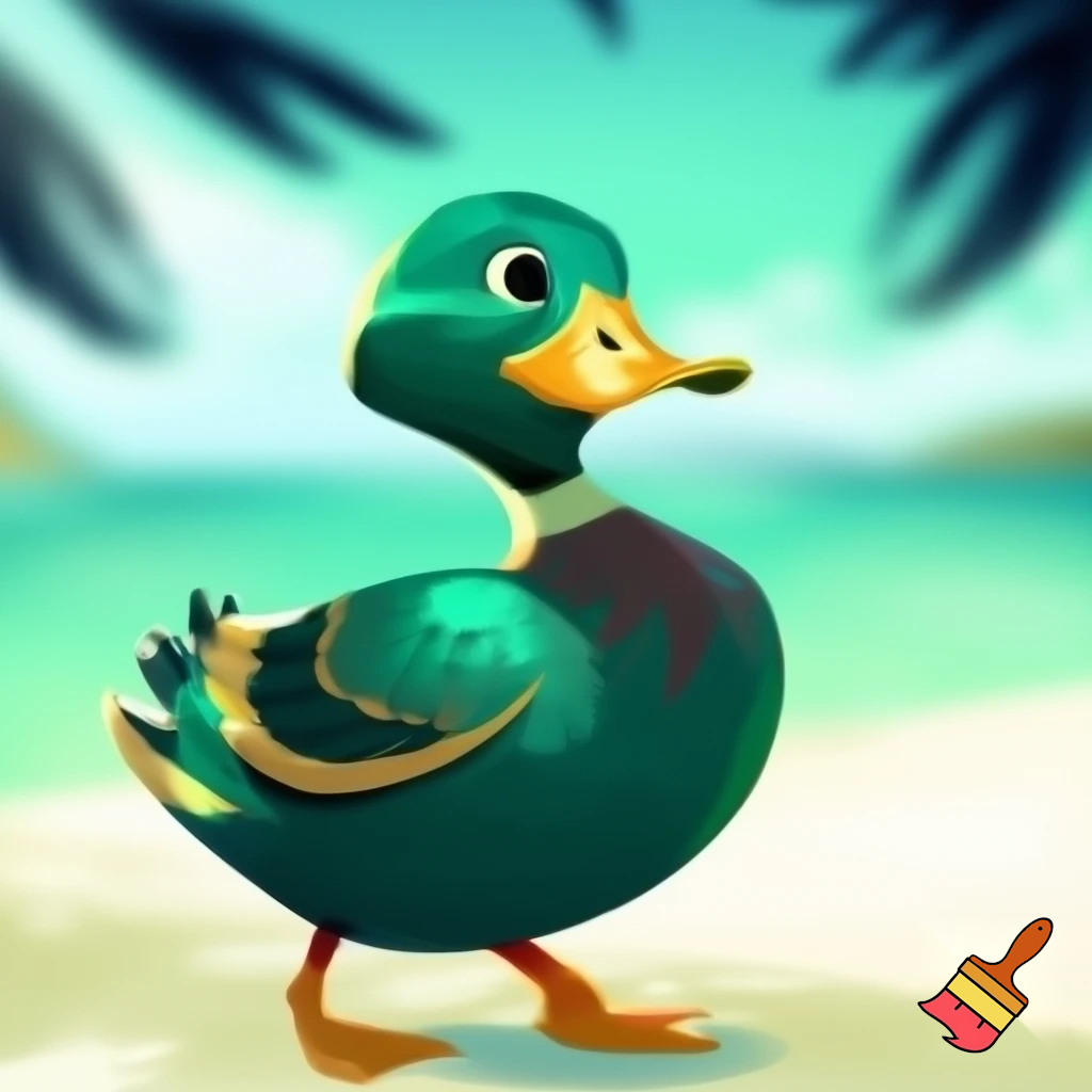 pato de boracha verde