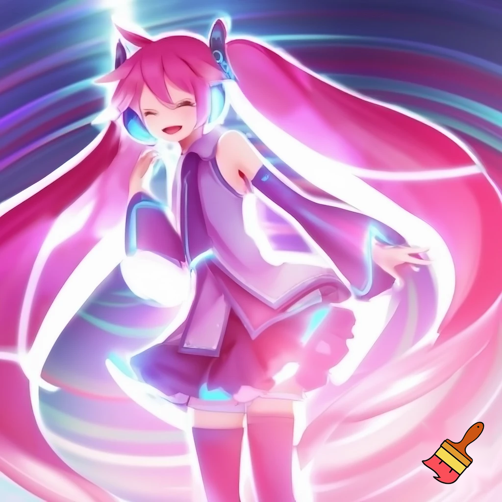 Pink-white Hatsune miku