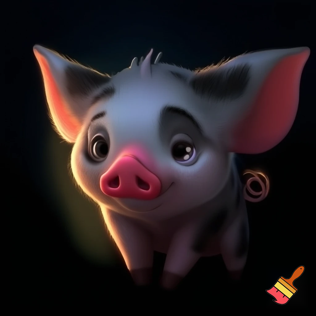 Pua fron Moana in dark background
