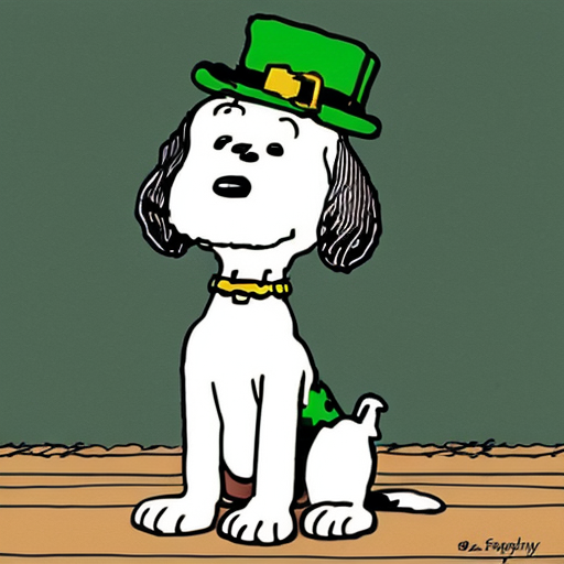 San Patrick snoopy 
