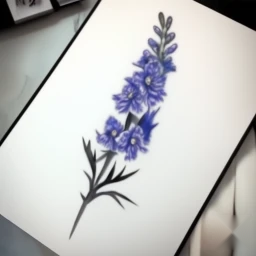 july birth flower tattoo