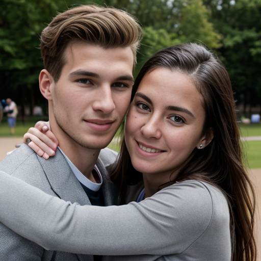 Goretzka and Vanessa at the park 