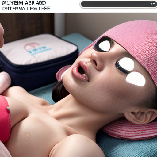 A photorealistic smartphone screenshot of a chaotic online shopping app interface. The search bar displays 'pregnancy pillow'. The product grid features bizarre items: top left shows a woman lying inside a massive, pink, full-body contoured pillow; top right is a realistic silicone medical suture practice pad depicting a deep simulated wound; bottom left is a rubber CPR training dummy head with a hand stretching its mouth open; bottom right is a dramatic romance novel cover. The interface includes bright red price tags, green 'Local' badges, and intrusive pop-up promotional stickers. Standard mobile status bar at the top."
