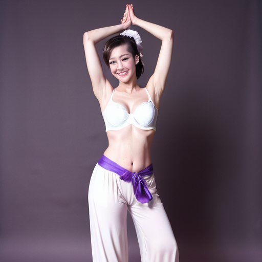 90's disney's 2d aladdin style comic black background and panels of panel 1 juri han barefoot with white harem pants and pink and purple bra with both hand palms place together and hiding the bottom of her mouth with a purple veil wrapped around her arms and attached to her head. 
panel 2 she danced with white harem pants barefoot with purple and pink bra and purple veil wrapped around her arms and shoulders and raising legs and bounced up and down her belly and shook her hips left and right. 
panel 3 as juri han barefoot with white harem pants and pink and purple bra spreading her arms, happily revealing her face to the viewer and giving a smile as she turns around shook her butt left and right. 
Panel 4 juri han barefoot with white harem pants and pink and purple bra started to fading away , except her belly, which is bouncing around. 
Panel 5 then the ball transforms into the fading in belly of brown haired chun li with brown harem pants and blue bra and white curved slippers and blue veil wrapped around her arms and shoulders with her swaying her hips. 
Panel 6 brown haired chun li with brown harem pants, blue bra and white curved slippers and blue veil wrapped around her arms and shoulders and with her hand palms place together between her chest and she gives a smile and winking her left eye.  