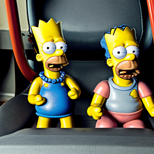 The simpsons Lisa pedal cover pump hand and Bart pedal cover pump hand