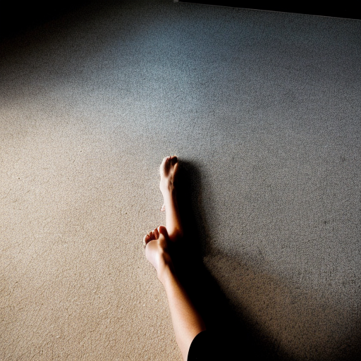 Silhouette of person on floor