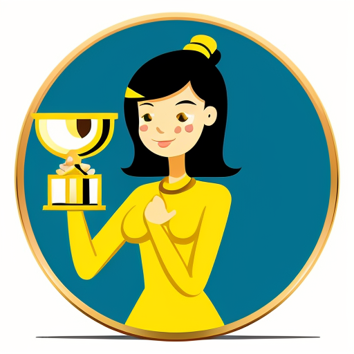the emotion proud one person gold holding trophy cartoon style gold skin