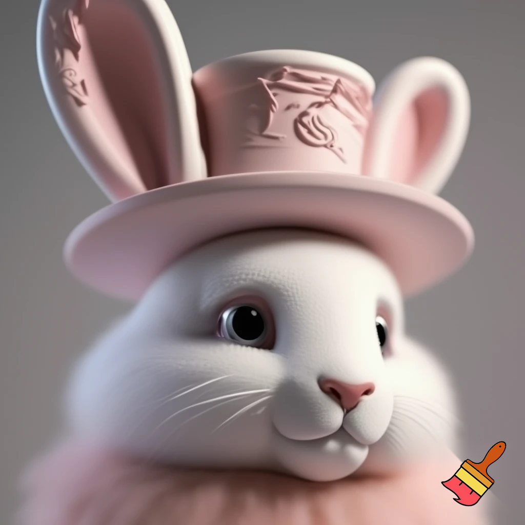  Mascot costume Easter bunny costume top hat pink and white delicate special in delicate