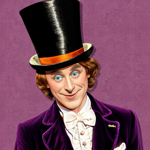 Willy Wonka top hat velvet