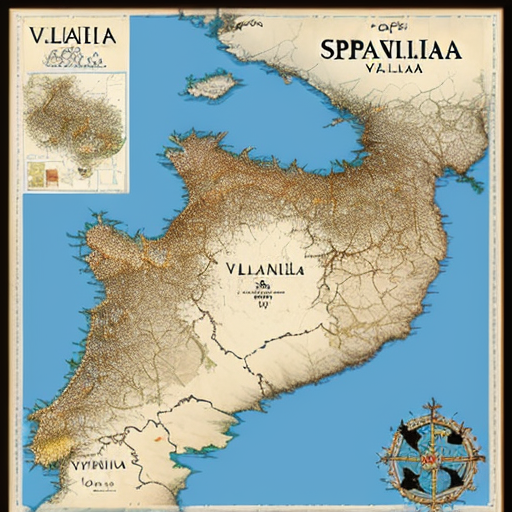 Красивая и четкая карта Испании. Валенсийское сообщество выделено кружком или звездочкой.)