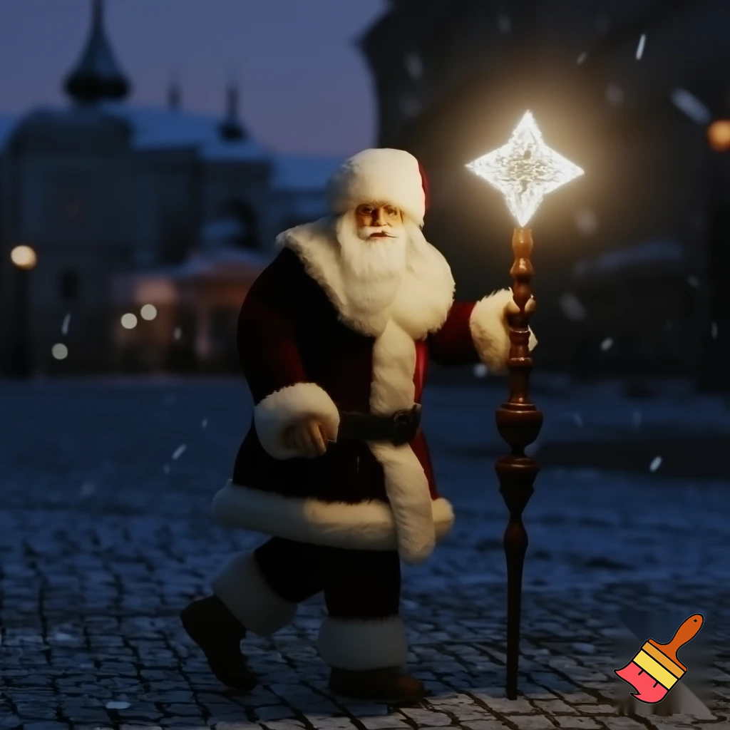 The Russia, Santa Santa Claus, the real Santa Claus walking stick star