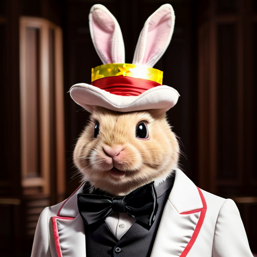 Easter bunny mascot with the top hat costume🏬🌟