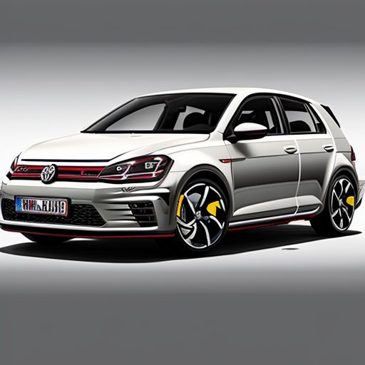 Erstelle mir einen coolen Volkswagen GTI Schriftzug in 16x4 Format