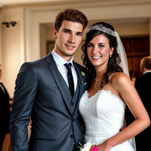 Goretzka and Vanessa at the wedding 